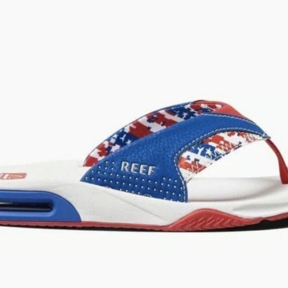 NWT Reef Fanning Men\'s Flip Flop With Bottle Opener, Patriotic Size 9 main image 11